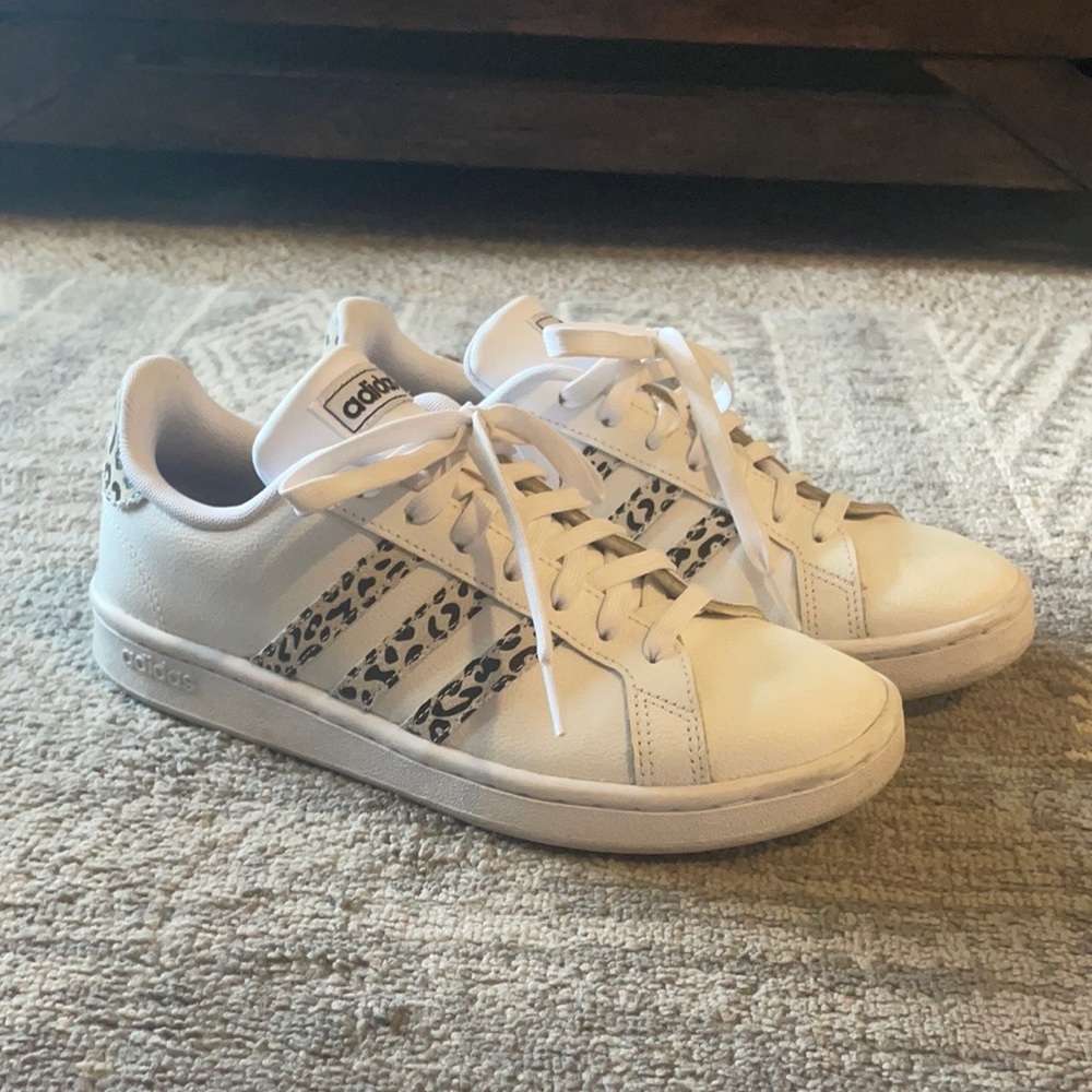 Leopard adidas shoes size 7.5